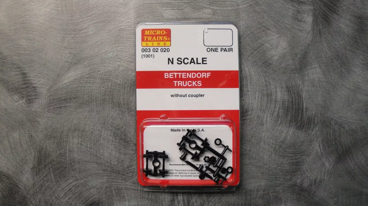 00322020 MICRO TRAINS / 003 22 020 BROWN BETTENDORF TRUCKS (1001-B) -(SCALE=N)