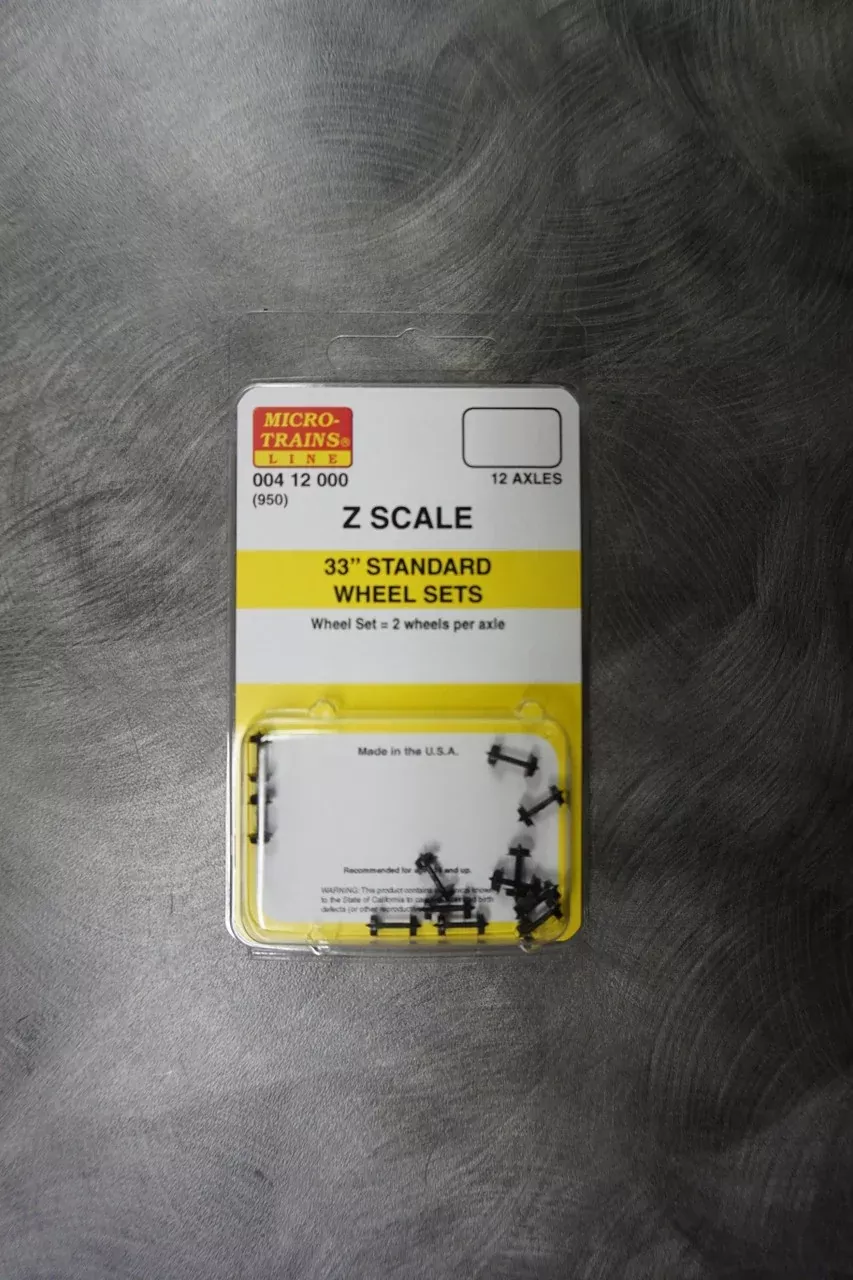 00412000 MICRO TRAINS / 004 12 000Z Scale 33″ Standard Wheel Sets(950)(SCALE=Z)