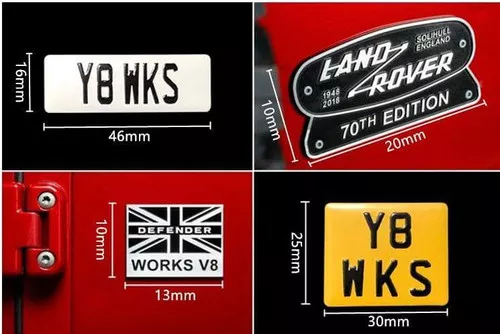 1/10 LAND ROVER Decal Badge 70TH Anniversary (5PCS)