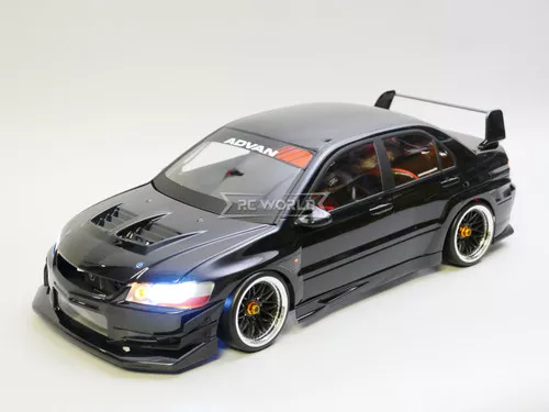 1/10 RC BODY Shell MITSUBISHI EVO VOLTEX Rocket Bunny -BLACK- -FINISHED
