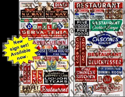 184-36 - Restaurant & Cafe Signs (N Scale)
