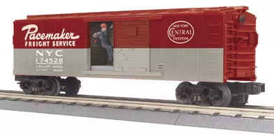 30-79632 O Scale MTH RailKing Operating Box Car w/Signal Man-New York Central Car No. 174528