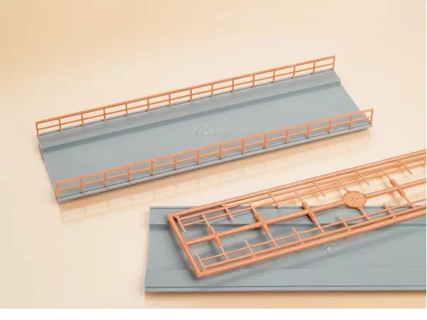 48596 Auhagen HO 2 Bridge decks & 4 railings