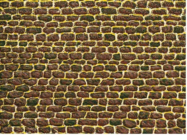 50102 Auhagen HO Card sheet (5) irregular cut stone wall