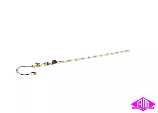 50703 – LED Lighting Strip with Taillight – 380mm – 32 LEDs – White/Yellow (O Scale)
