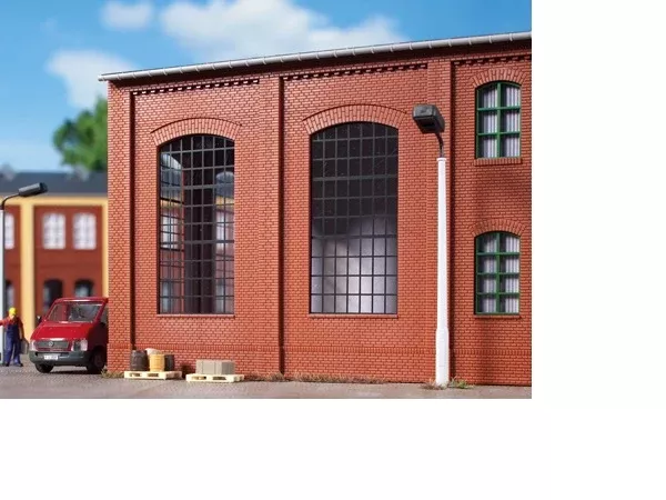 80509 Auhagen HO Walls 2342N red industrial windows (4 pcs)