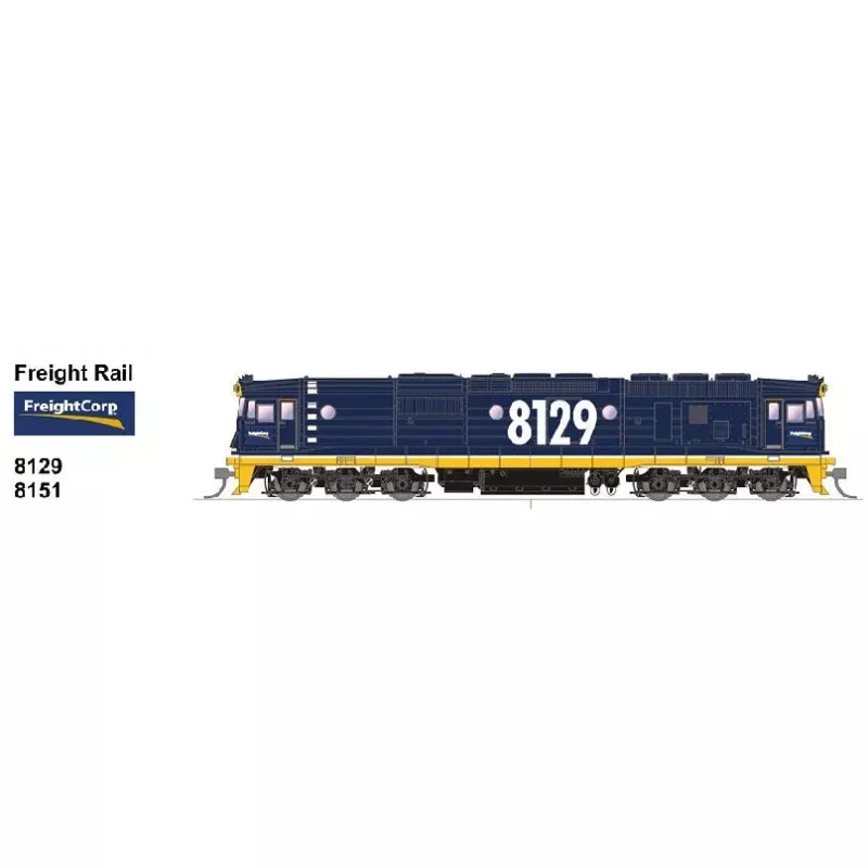 8129 Class DC Freight Rail-FreightCorp Blue Locomotive: SDS Models