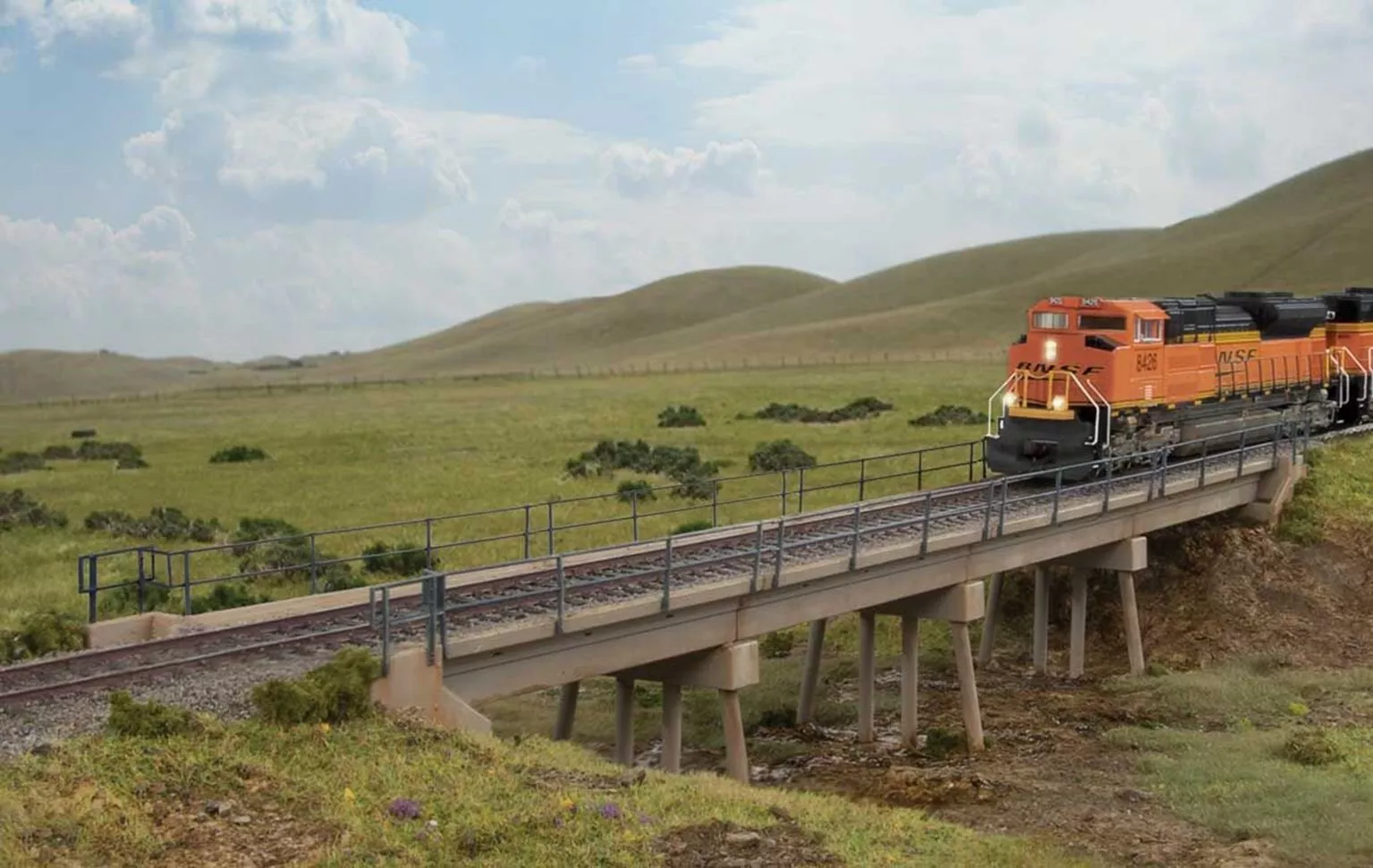 933-4591 Modern Short Span Concrete Railway Bridge Kit