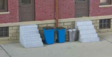 949-4127 HO Scale Vintage Garbage Cans (20)