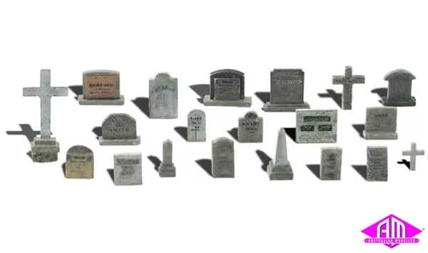 A1856 – Scenic Accents – Tombstones (HO Scale)