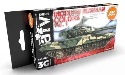 AK Interactive 11662 AFV Series: Modern Russian Vol.1 3G Acrylic Paint Set (6 Co