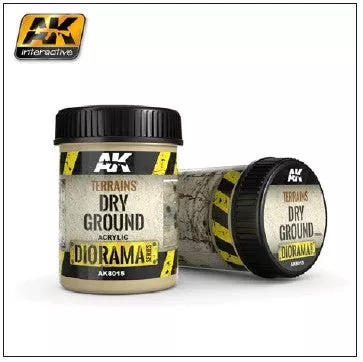 AK Interactive 8015 Diorama Series: Terrains Dry Ground Texture Acrylic 250ml Bottle