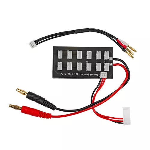 ASC272442S Parallel Charging Board w/2mm Bullet Adapter (Team Associated)