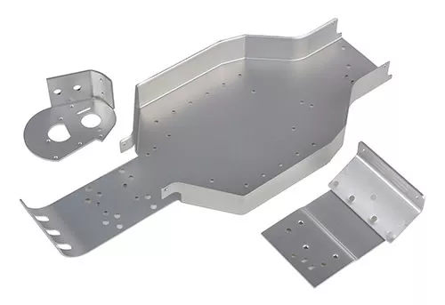 ASC6311 RC10CC Chassis, Nose Plate, Motor Mount, silver (Team Associated)
