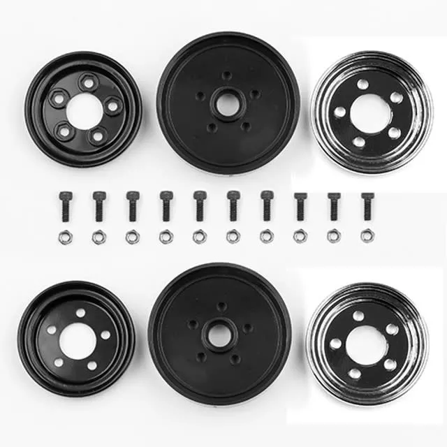 ASC6395 RC10 Jay Halsey Chrome Front Wheels (Team Associated)