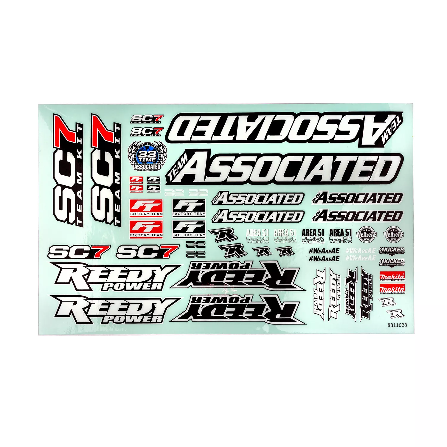 ASC71224RC10SC7 Decal Sheet (Team Associated)