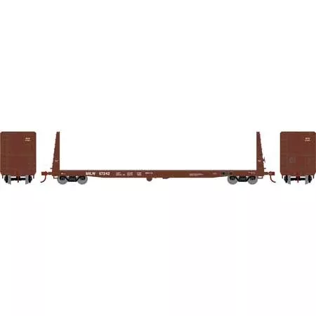 Athearn ATH17075 60' Bulkhead Flat, MILW #67242 HO Scale