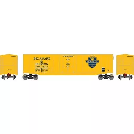Athearn Roundhouse RND1148 50' Plug Door Smooth Side Box, D&H Delaware & Hudson #28123 HO Scale