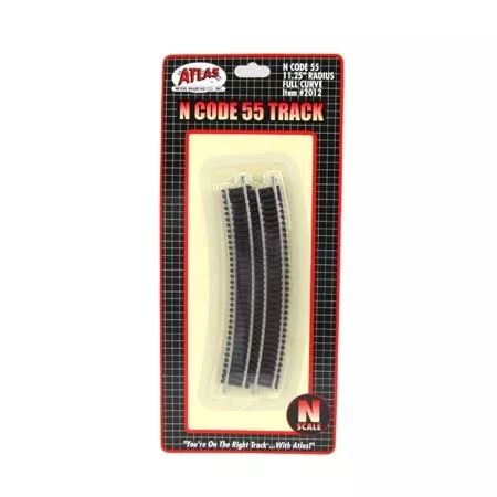 Atlas 2012 N Scale Code 55 Curve Track 11 1 /4