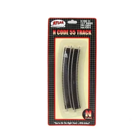 Atlas 2014 N Scale Code 55 Curve Track 12 1 /2