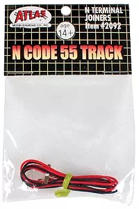 Atlas 2092 N Scale Code 55 Track Terminal Joiners 1 Pair