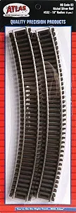 Atlas HO 532 Code 83 18" Radius Curve Track (6)