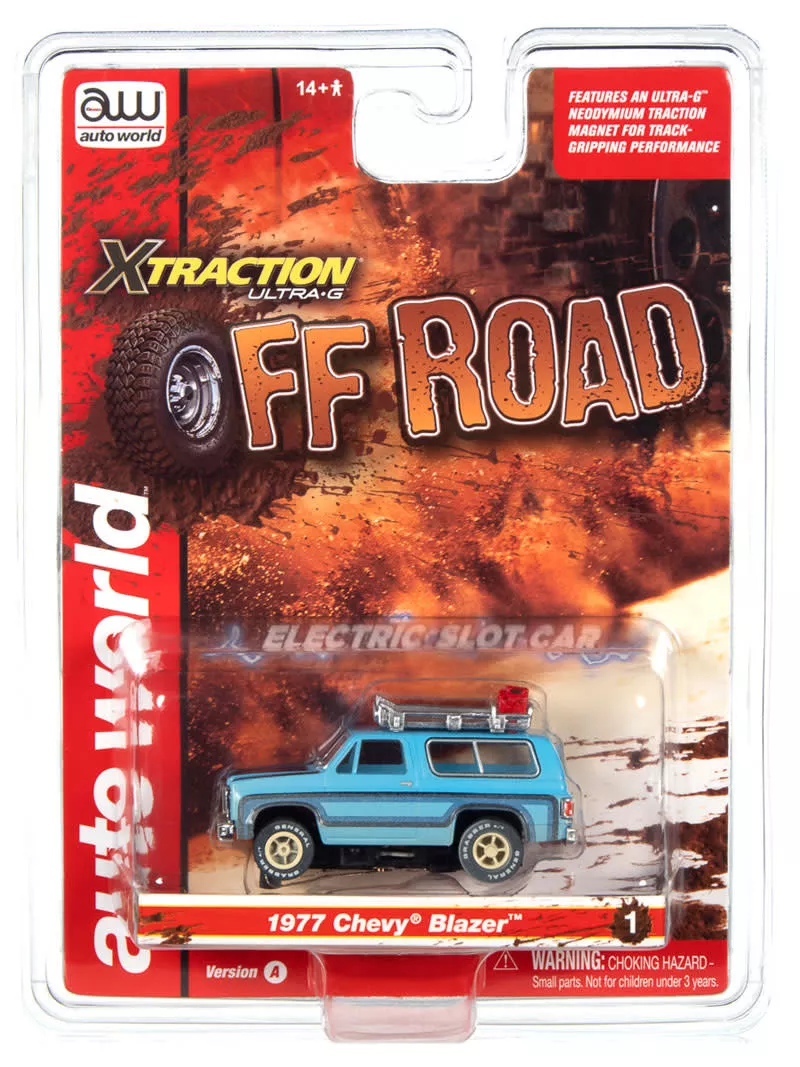 Auto World SC388 Off Road X-Traction Release 1977 Chev Blazer Blue