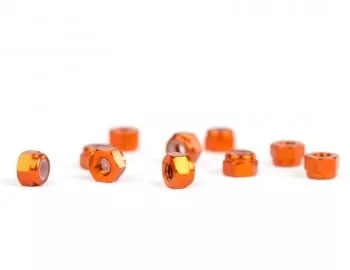 AVN-M3-AL-ORGM3 Orange Aluminum Locknut | 10 Pack (Avid RC)