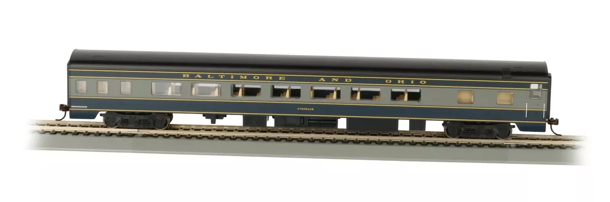Bachmann 14203 SMOOTH-SIDE COACH W/ LIGHTED INTERIOR – BALTIMORE & OHIO “AVONDALE” HO SCALE NEW