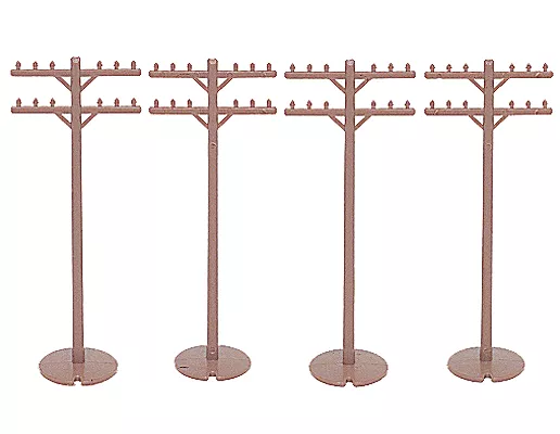 Bachmann 42102 HO Telephone Poles/12pc