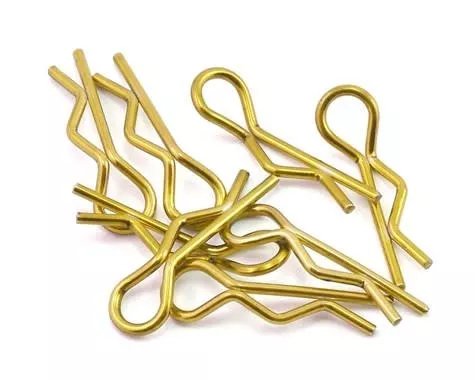 BDYBC-8GOGold Bittydesign 1/10th Body Clips (8) left and right side specific clips BC8GO (Bittydesign)