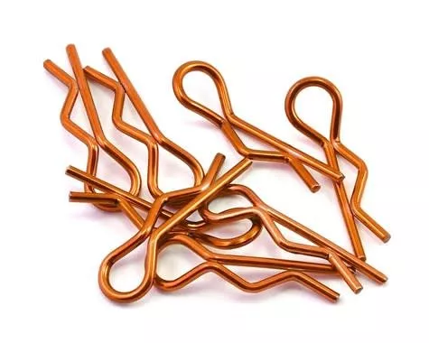 BDYBC-8OOrange Bittydesign 1/10th Body Clips (8) left and right side specific clips (Bittydesign)