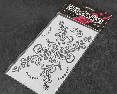 BDYSTC-020Bittydesign Vinyl Paint Stencil (Floral) (Bittydesign)