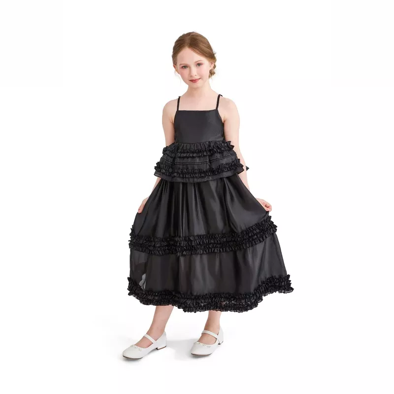 Black Calista Ruffle Skirt Set Black