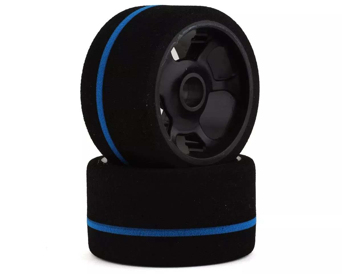 BSRF1233-S 1/12 Team Spec Blue Stripe Front Foam Tires (2) (BSR)