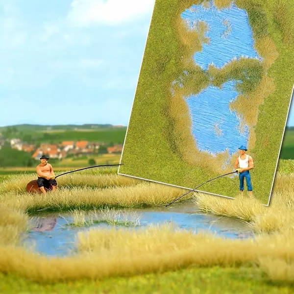 Busch 1312 HO Scale Thinning Grass Pad - Grass & Reed Marsh/Pond Shoreline