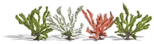 Busch 6064 HO Scale Spring Bushes - Assembled -- pkg(4)