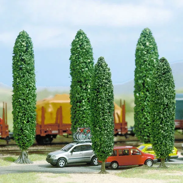 Busch 6228 A Scale Silver Poplar Trees -- 2-15/16 - 3-3/4" 7.5 - 9.5cm Tall (2)