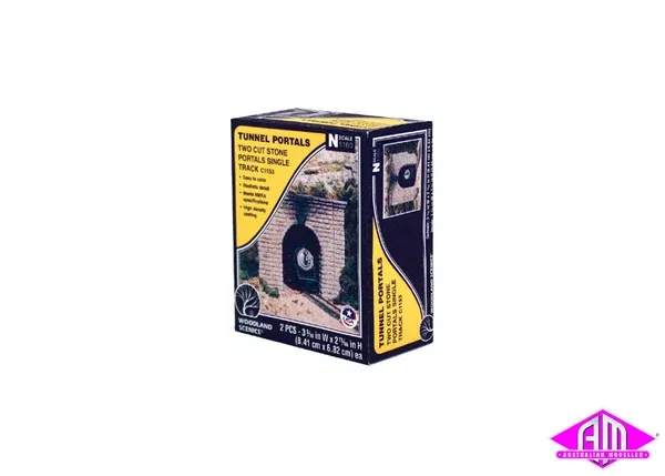 C1153 - Single Portal 2pc - Cut Stone (N Scale)