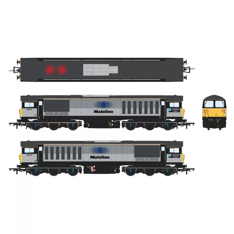 Class 58 - Mainline Grey - 58017 - DCC Sound Fitted