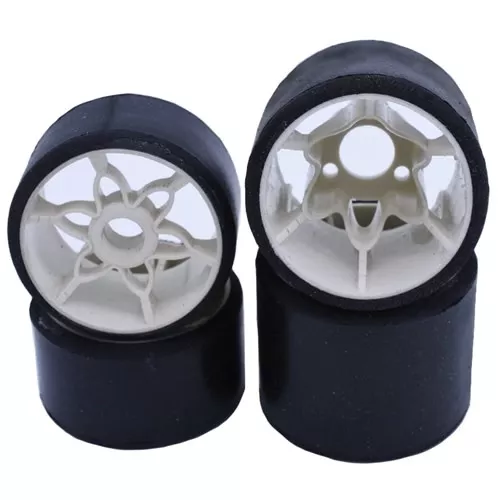 CLN22341/12 Front & Rear 1-12th Rubber Mounted Tires (2) (CRC)