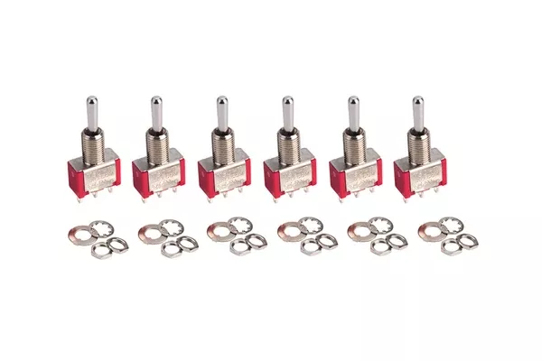 DCC Concepts DCD-ATS – Alpha Toggle Switch (6-Pack of On-Off-On Sprung Toggle Switches)