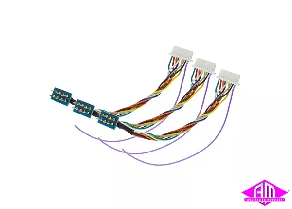 DCC Concepts DCD-HZ218.3 – NEM652 8 Pin to JST Harness (For ZN218 Decoders) (3 Pack)