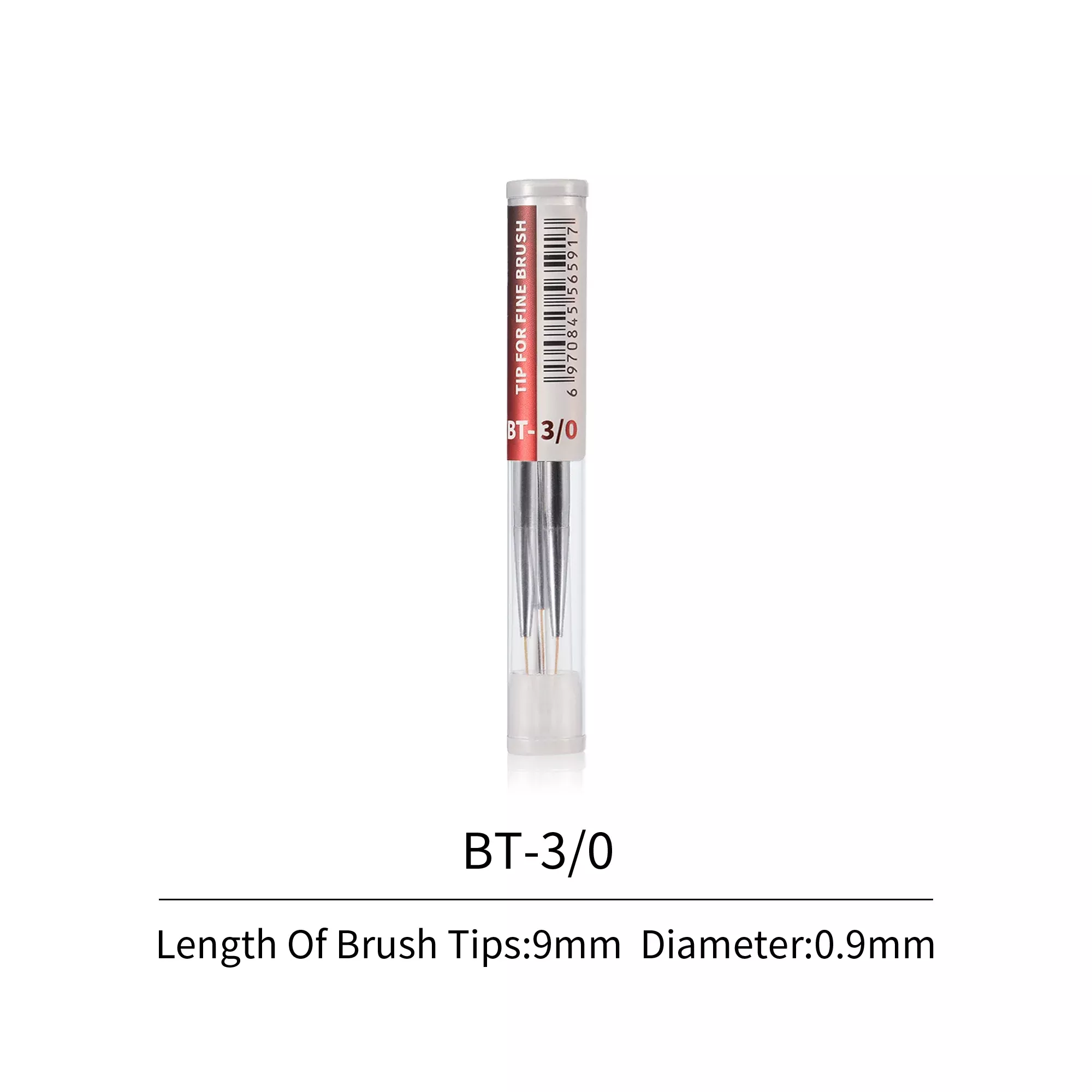 DSPIAE FBT-3/0 Interchangeable Aluminum-Shank Fine Brush Tips, 3/0 (3-Pack)