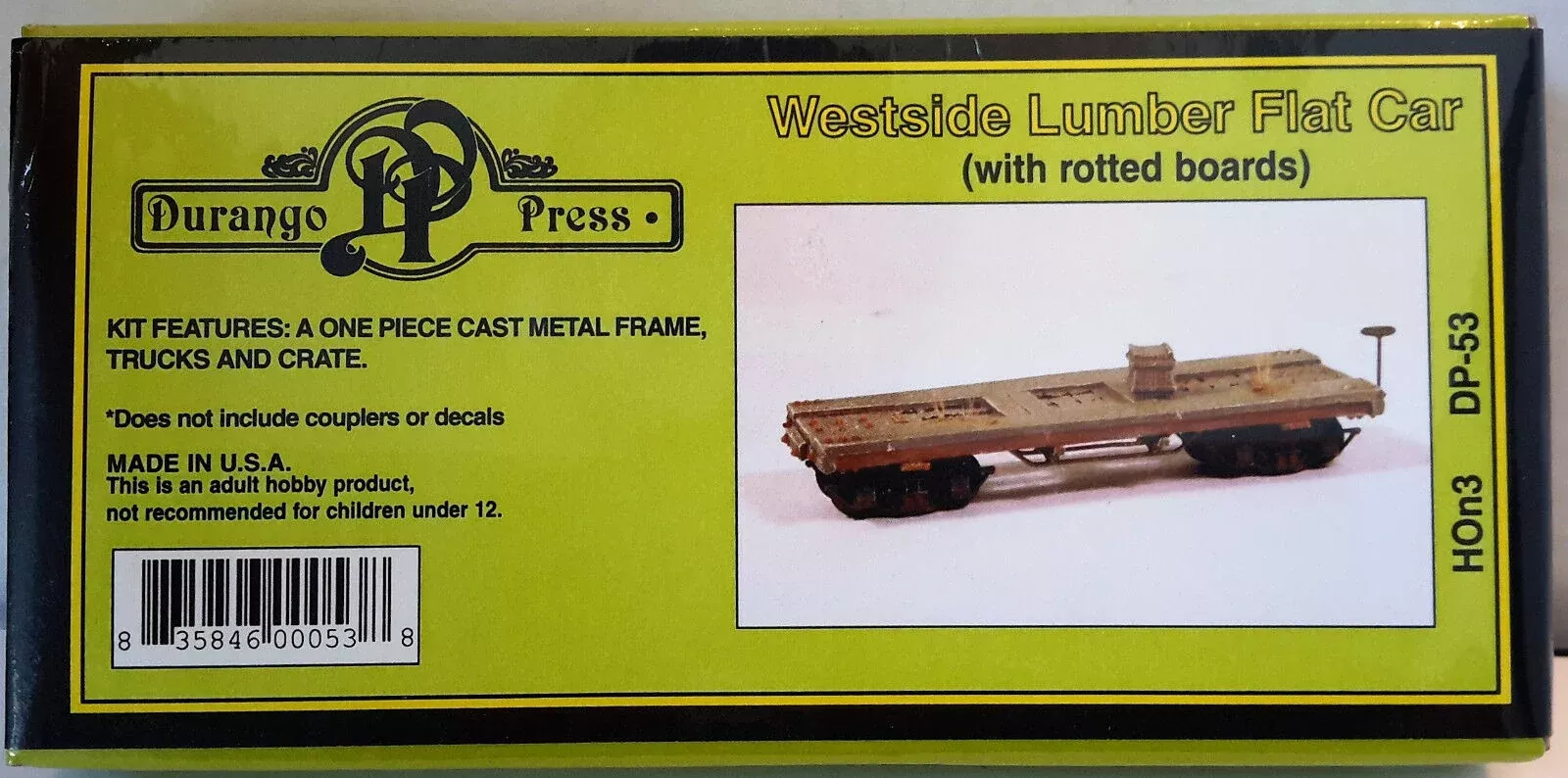 Durango Press 53 Hon3 Westside Flat W/Rotted Bd