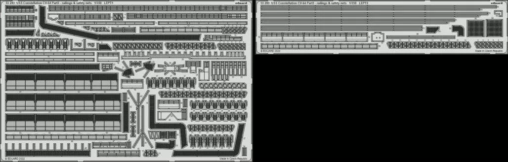 Eduard 53283 1/350 Ship- USS Constellation CV64 Part 3 Railings & Safety Nets fo