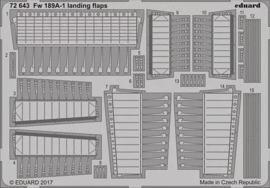 Eduard 72643 1/72 Aircraft- Fw189A1 Landing Flaps for ICM