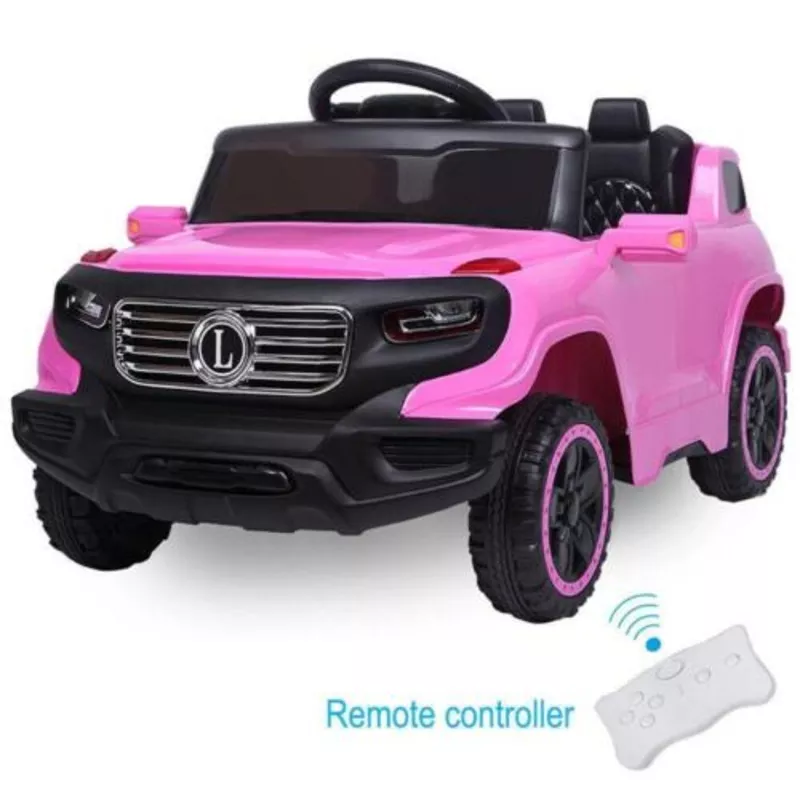 Electric Ride-On Car for Kids with 3 Speed Modes and Remote Control – Pink