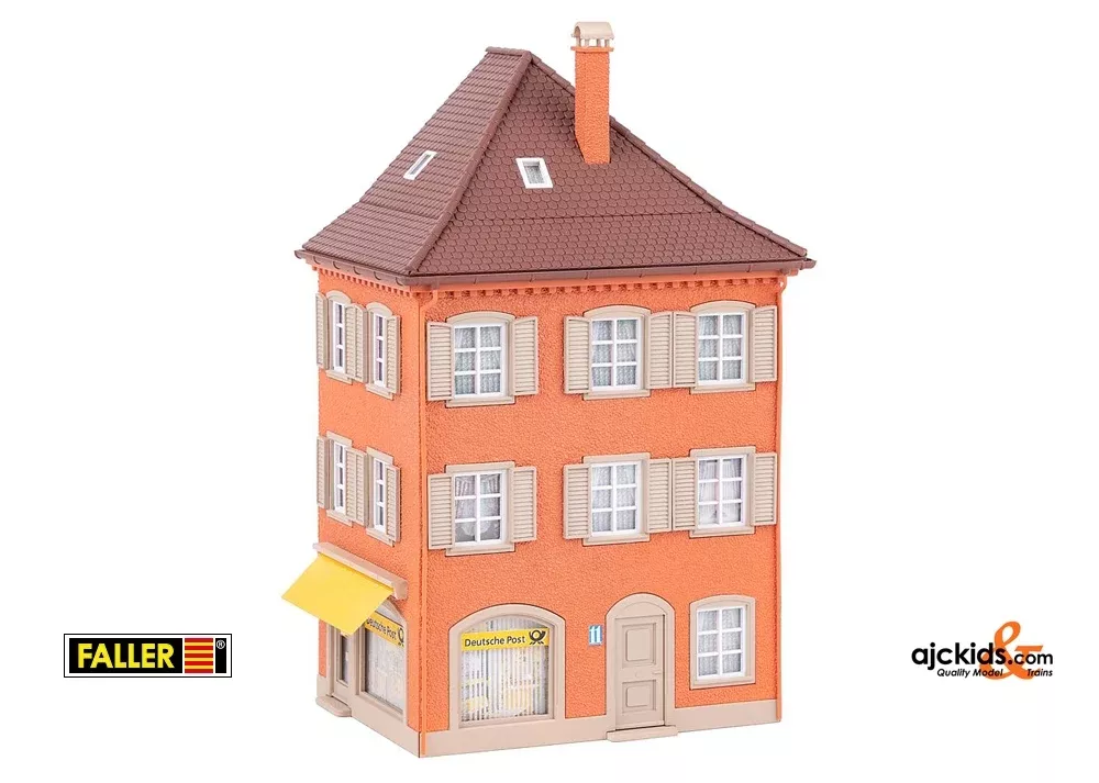 Faller 130617 – Corner house with post office