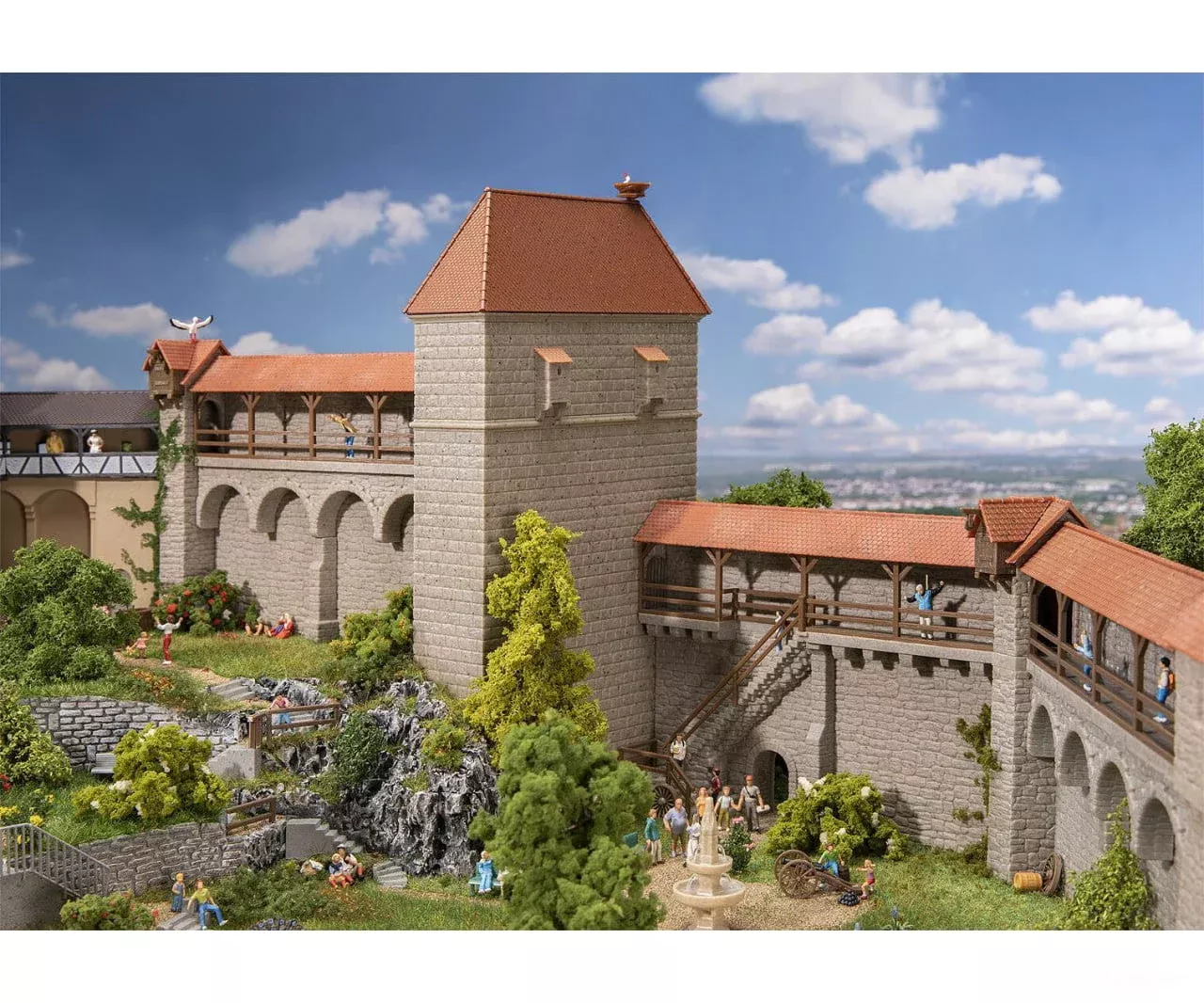 Faller 130691 HO Shield Wall Old-Town wall set